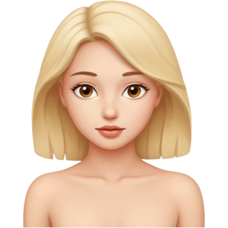 naked woman, posing emoji