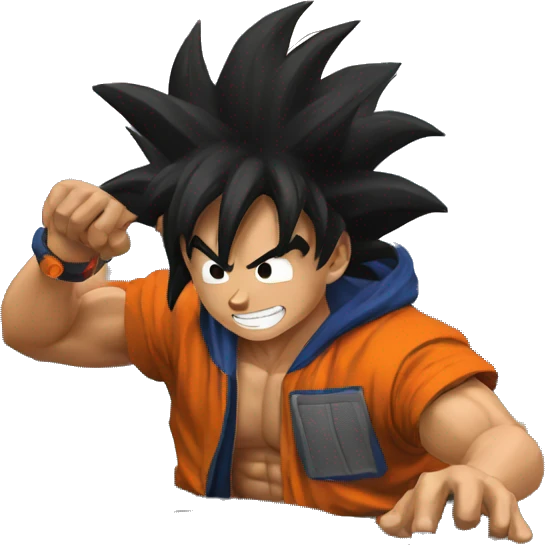 Goku djing with dj controller  emoji