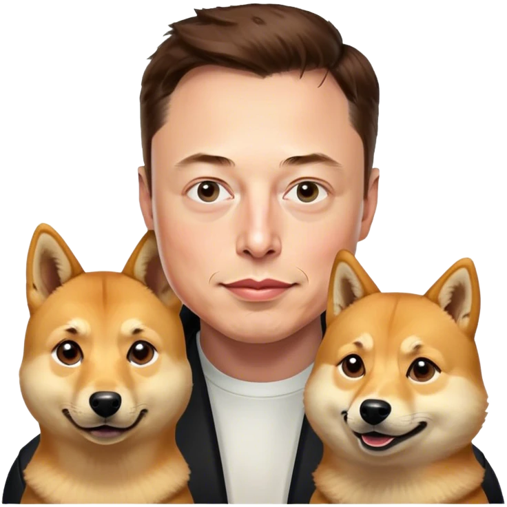 Илон Маск с Doge emoji