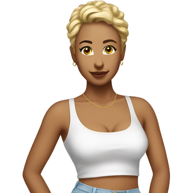 white cami tank top emoji