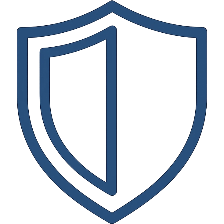 shield icon, clean and simple, modern icon style, minimal color emoji