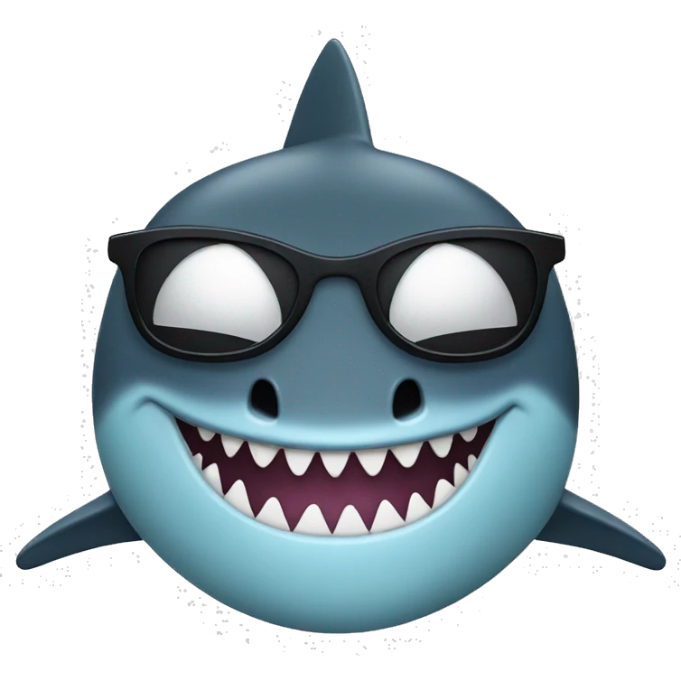 Shark with black glasses  emoji