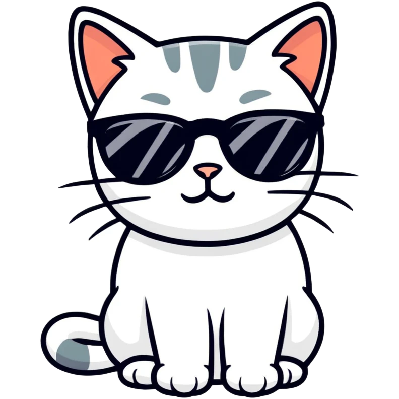 Cat with sunglasses emoji