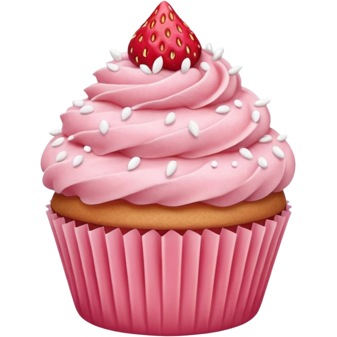 strawberry cupcake emoji