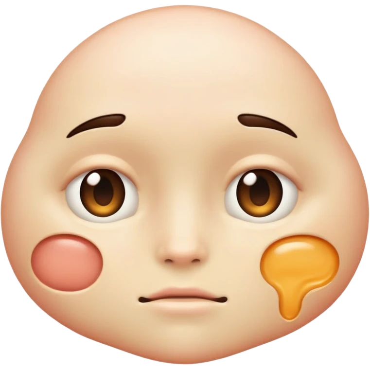 close-up of skin with a visible lump underneath emoji