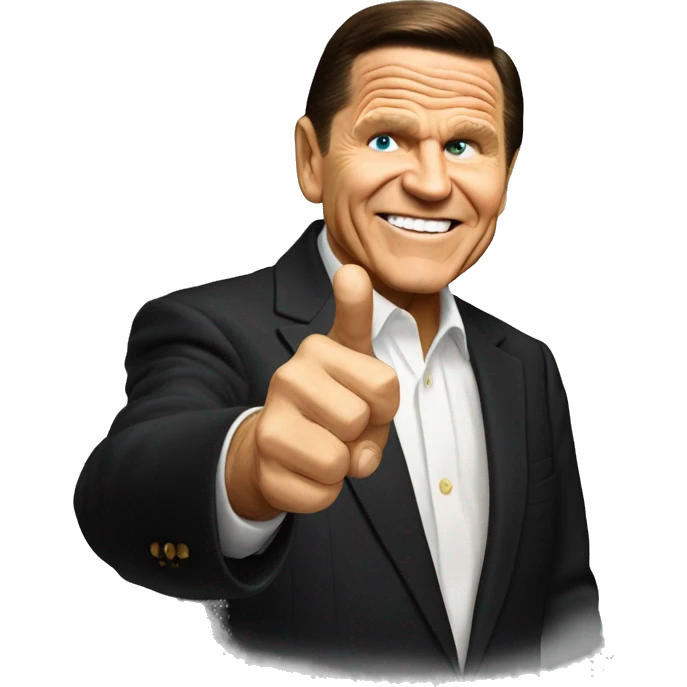 Kenneth Copeland pointing forward  emoji