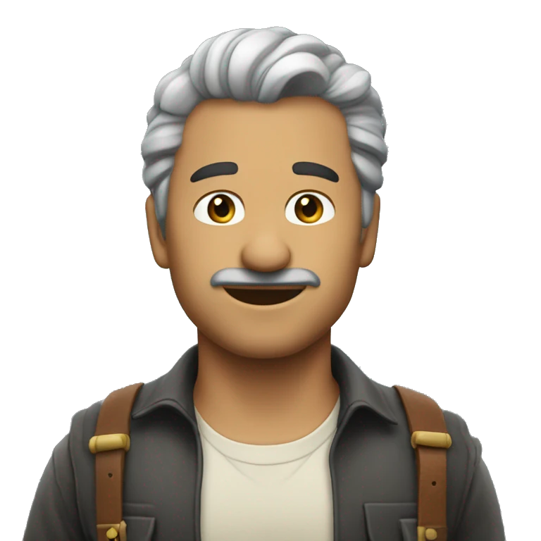 señor canoso de poco pelo emoji