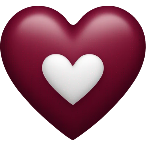 Burgundy heart  emoji