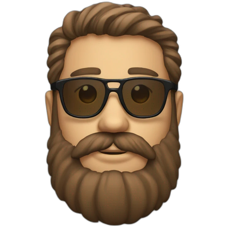Moreno con barba y gafas emoji