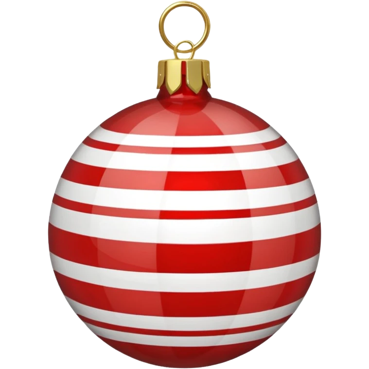 A Red Striped Ornament emoji