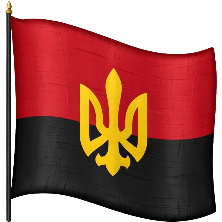 Ukrainian insurgents army flag, red and black emoji