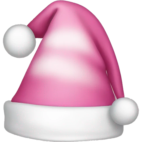 Pink and white Santa hat emoji