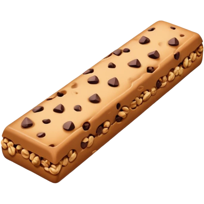 granola bar with chocolate chips, simple, clear emoji