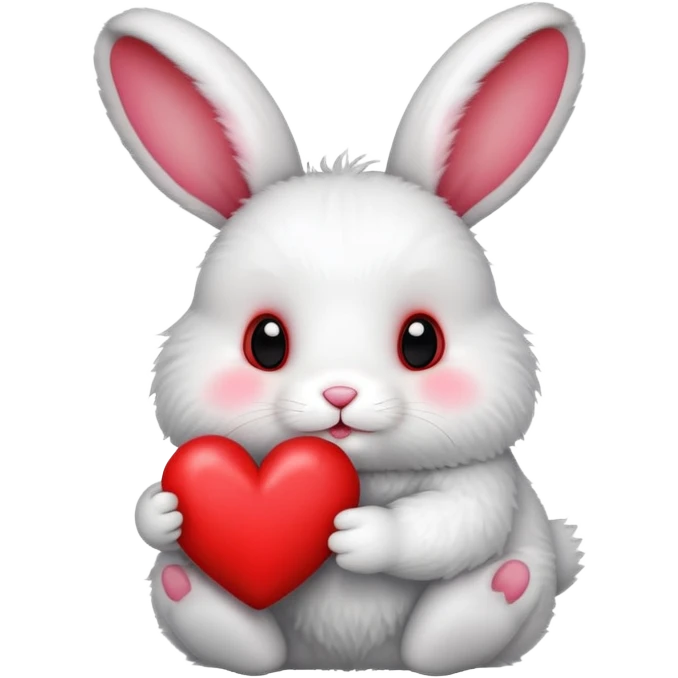 bunny holding heart emoji