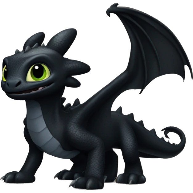 Toothless the Night Fury dragon emoji
