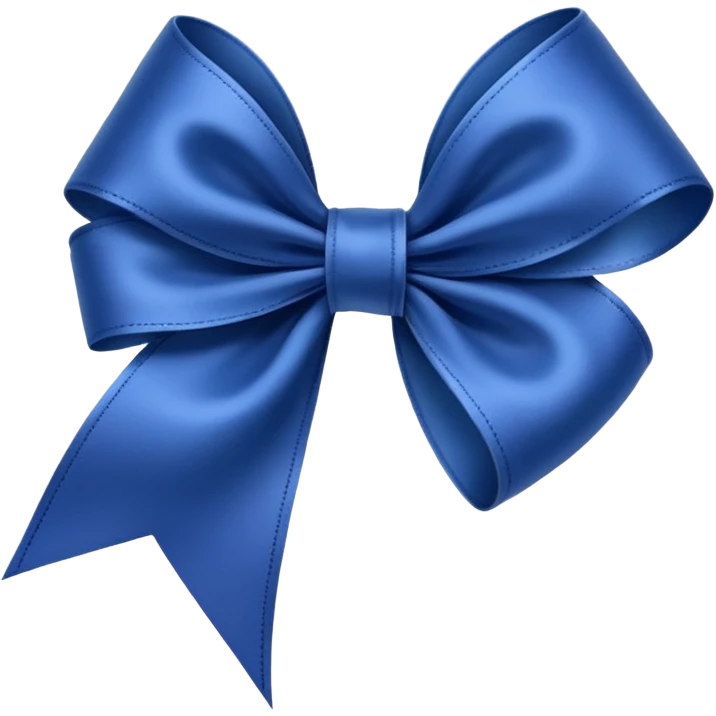 Bright Indigo Ribbon emoji