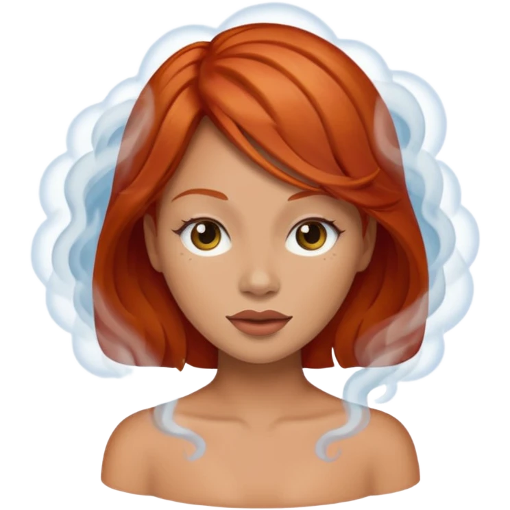 Redhead steaming emoji