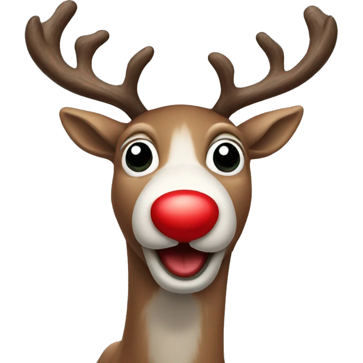 red nose reindeer emoji
