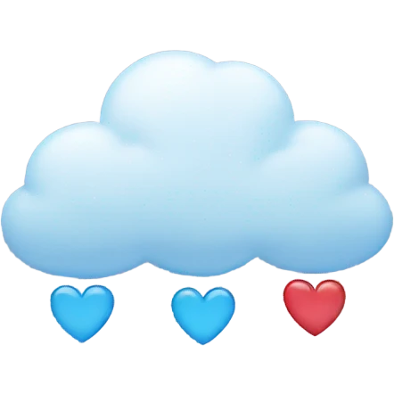 Raincloud with hearts emoji