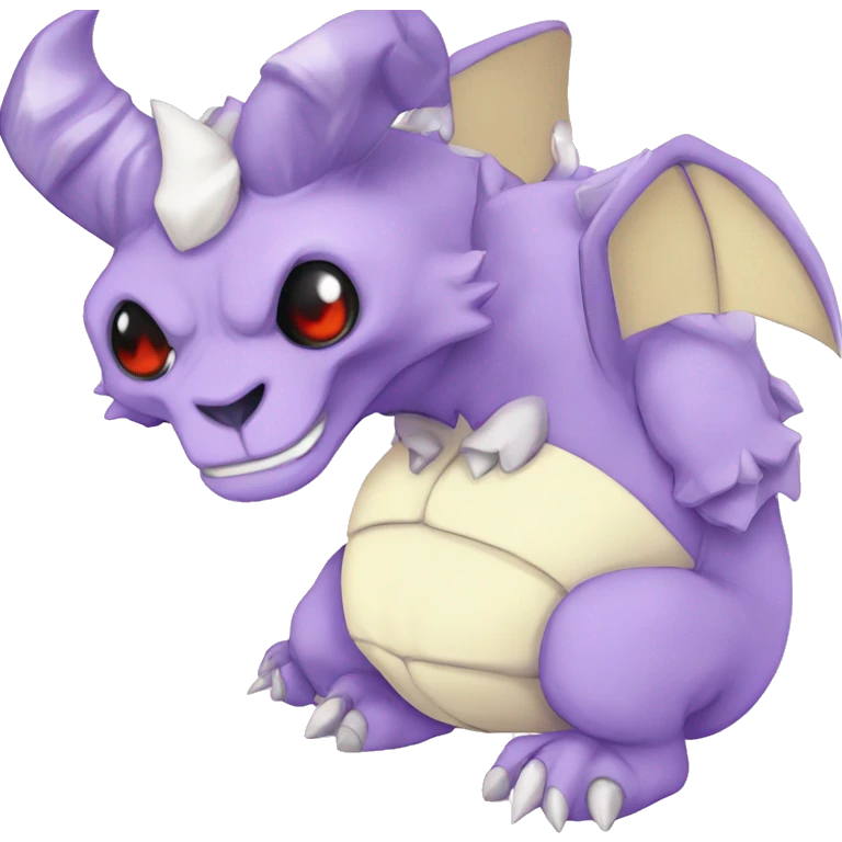 "horned pokemon standing on white" emoji