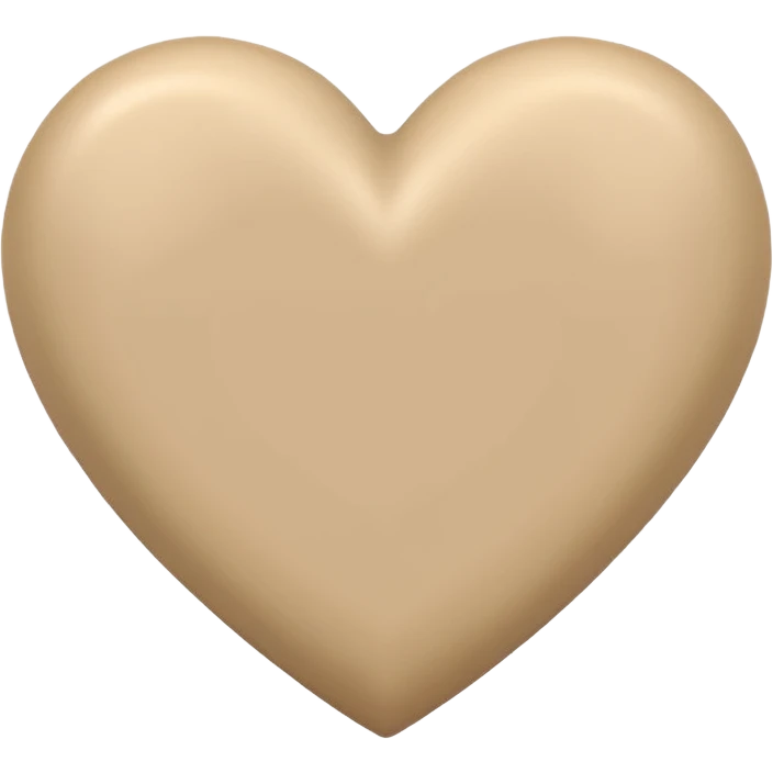 beige heart emoji