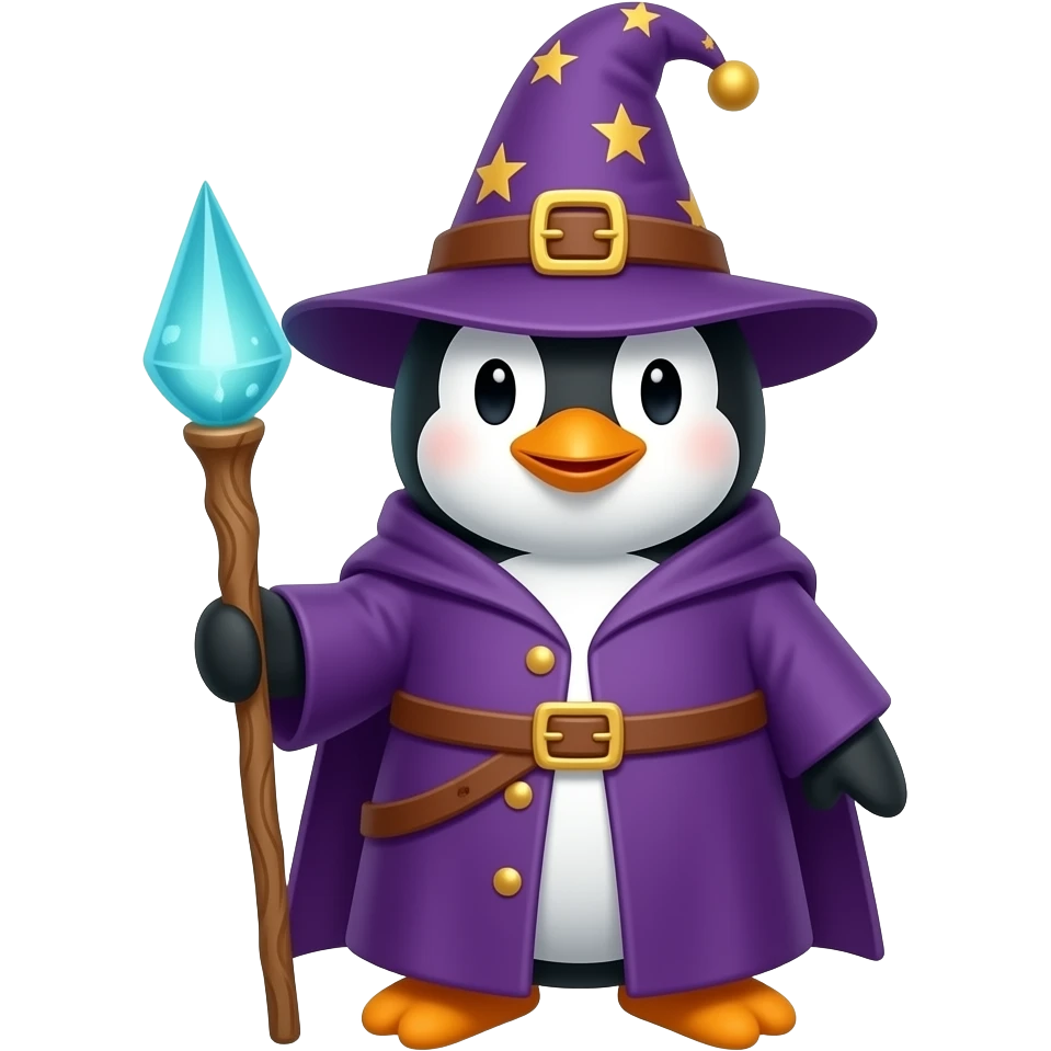 Penguin Wizard emoji
