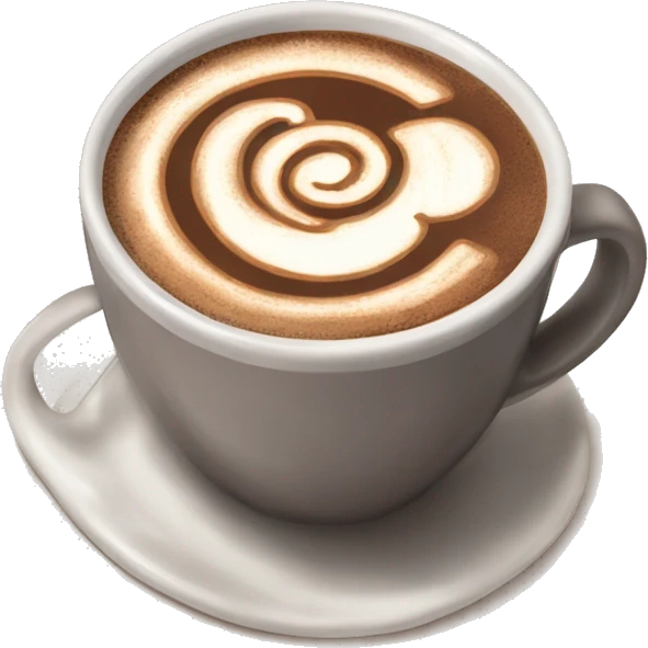 luxurious hot cocoa with latte art and fancy mug  emoji