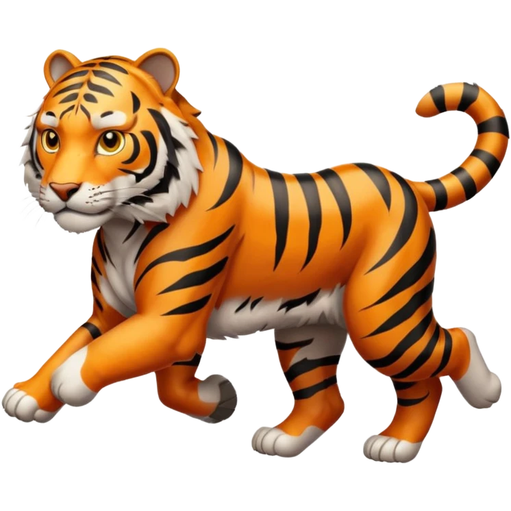 High resolution of a runnig tigar emoji