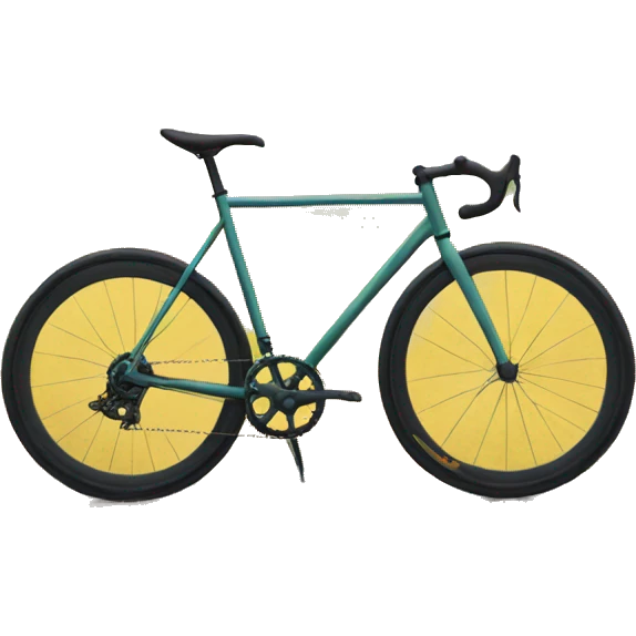 single speed bike on a hill from behind emoji