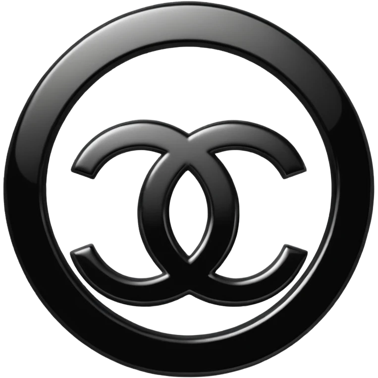 Chanel symbol triple black emoji