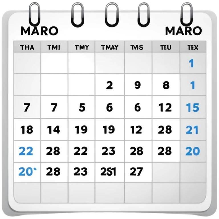 27 MARZO, calendar emoji