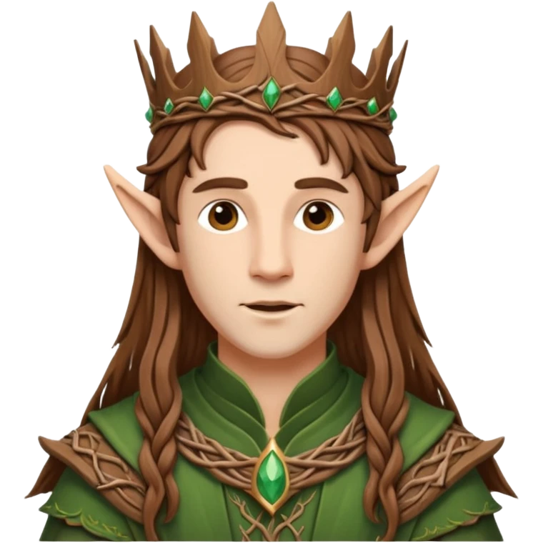 Elven King wooden crown out of sticks emoji