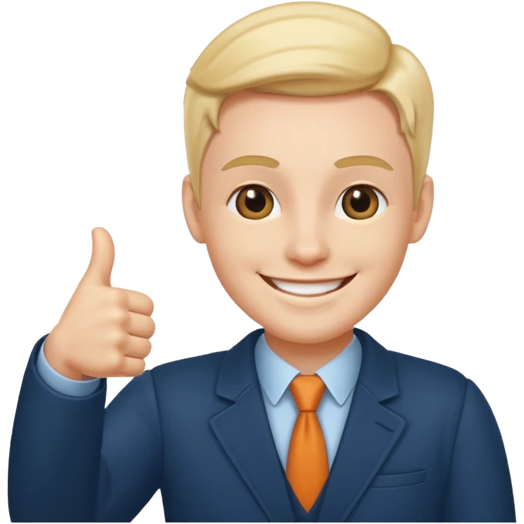 persona elegante che fa pollice emoji