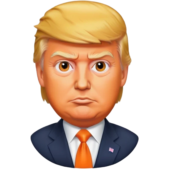 Donald Trump with orange face  emoji
