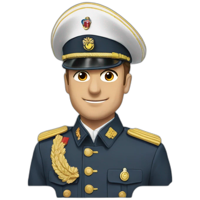 Macron en militaire emoji