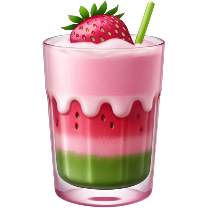 Strawberry matcha emoji