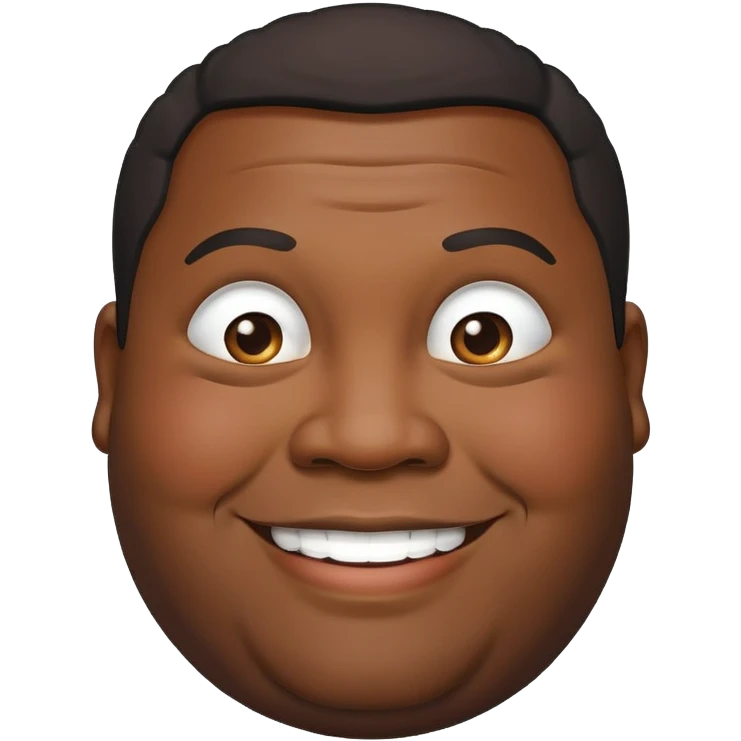Fat black man  emoji