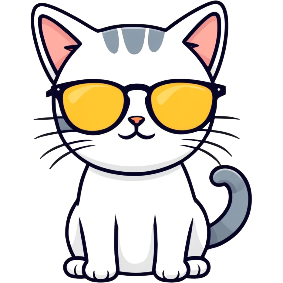 Cat with sunglasses emoji