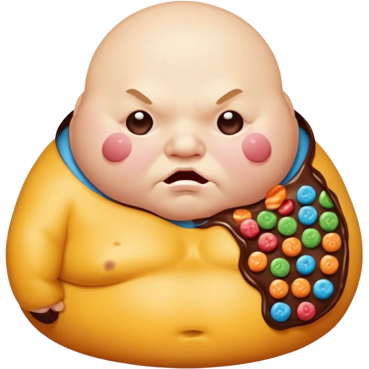 Fat slob dying from Diabetes with candy swelling from every orifice. emoji
