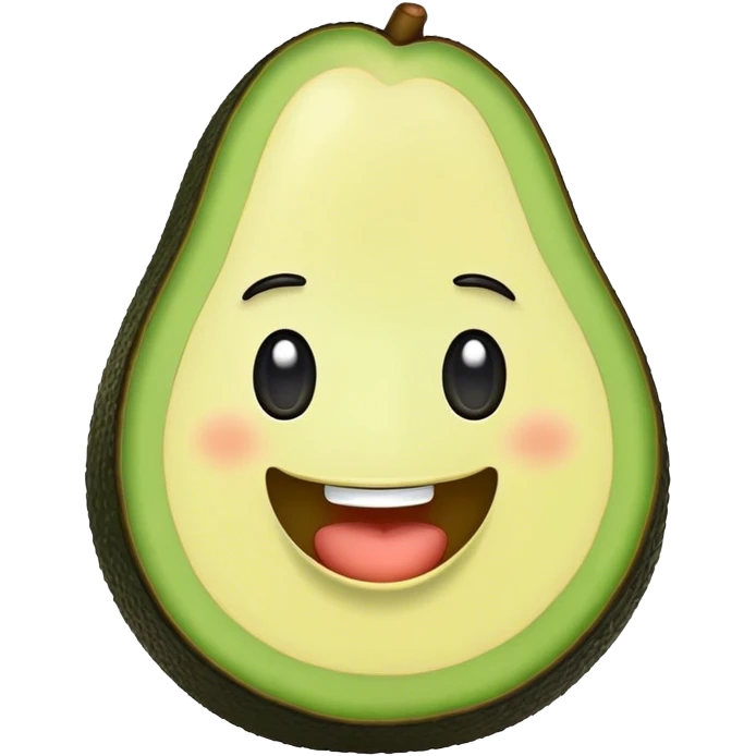 Avocado smiling emoji