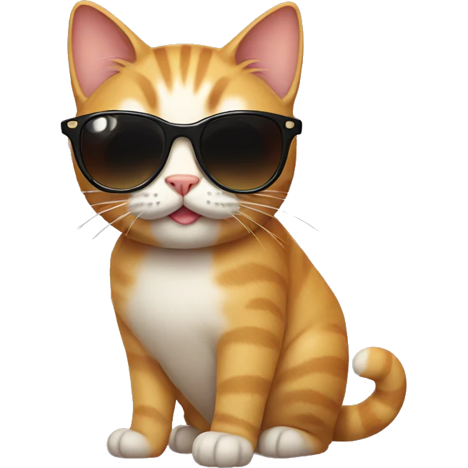 Cat with sunglasses emoji