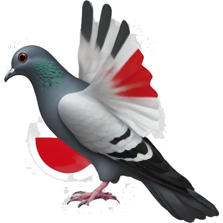 Pigeon Japanese flag  emoji