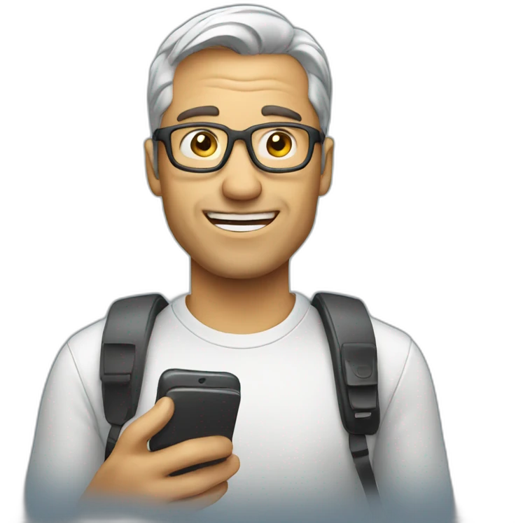 man with phone emoji