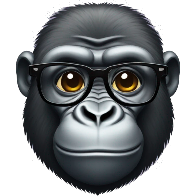gorilla with glasses emoji