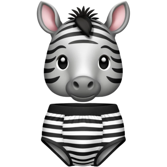  zebra in underwear emoji