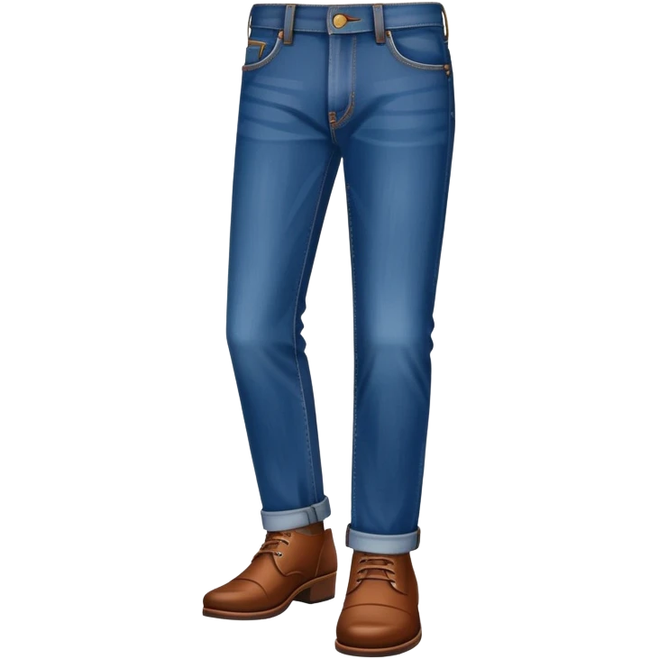 jeans and brown shoes emoji