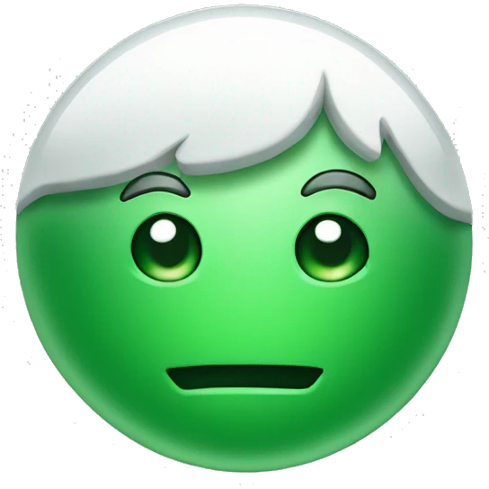 shiny green button emoji