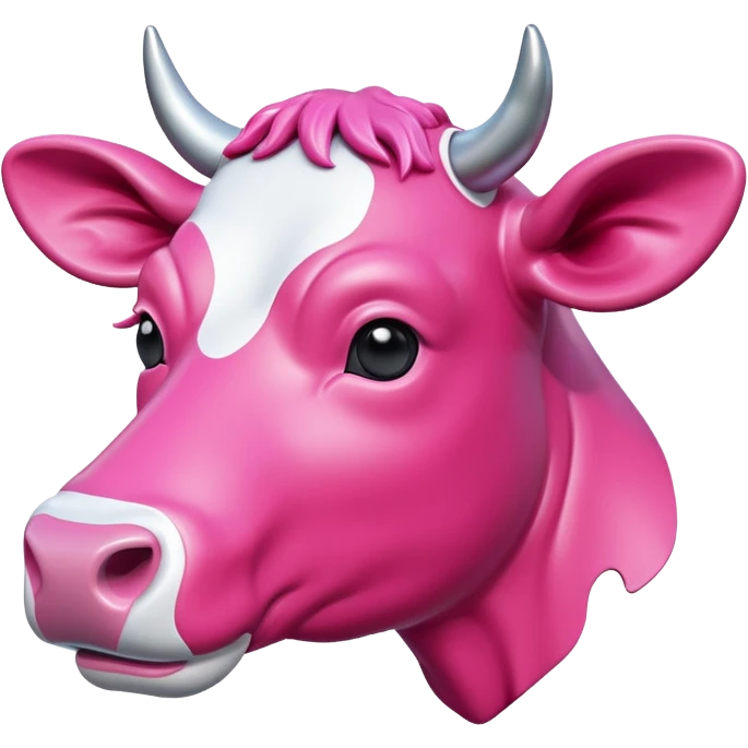   jeff koons style vinyl pink girl cow sculpture  emoji