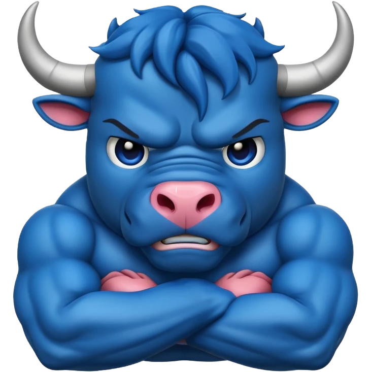  blue bull emodji vector emoji