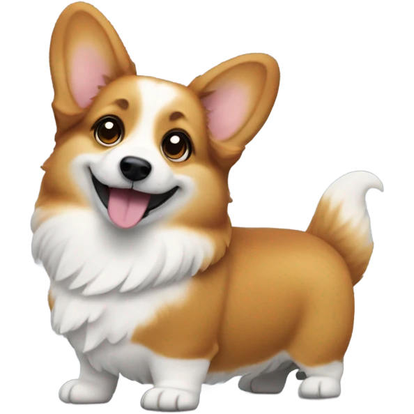 Corgi with a long tail emoji